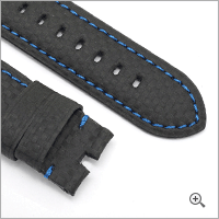 TC Milano Carbon Fiber in Black with Blue stitching